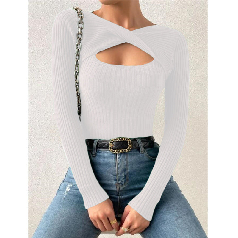 Hohlstrick-Pullover mit Asymmetrischem Schnitt – Trend Edition